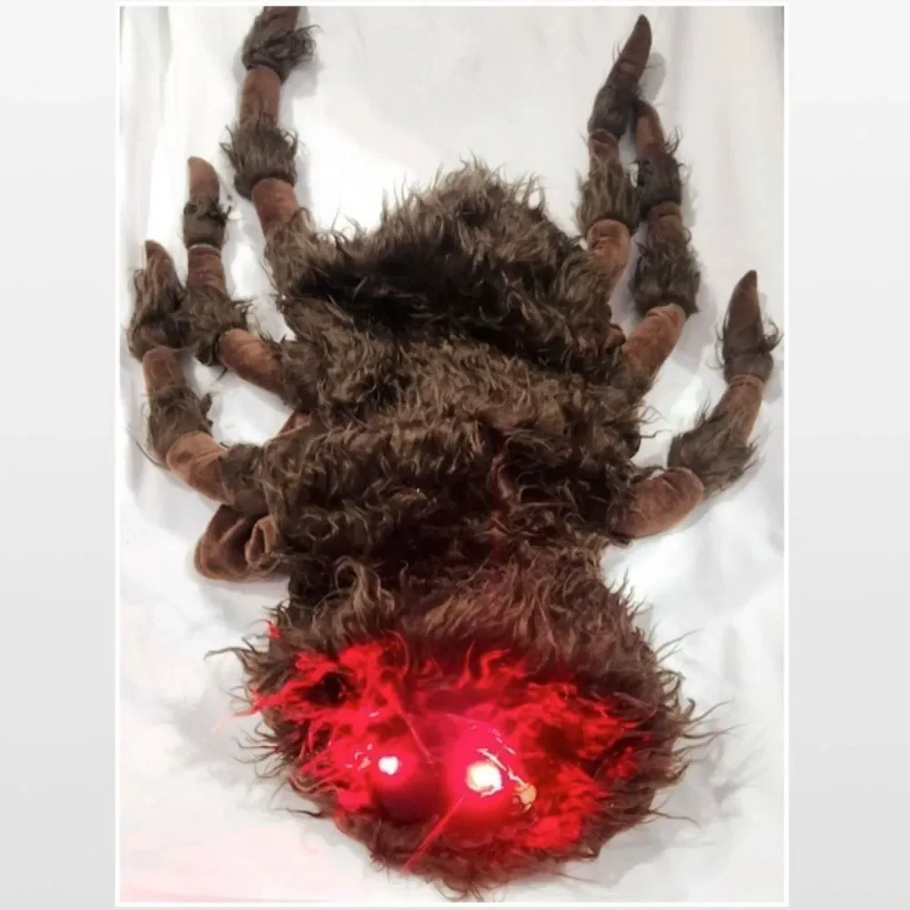 New Pet Dog Costume Halloween Brown Spider Fuzzy Scary Canine Outfit NWT